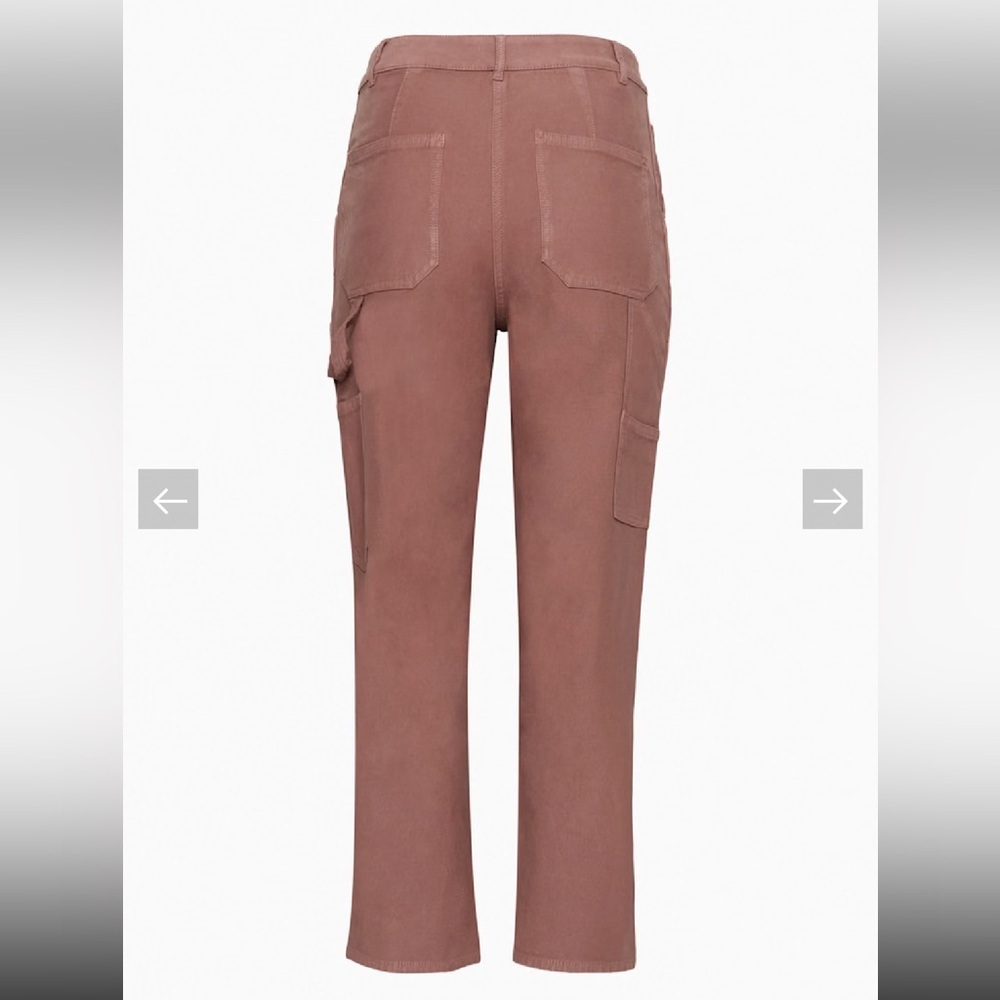 Aritzia Wilfred Free Brennan High Waisted Utility Pants Rose Mocha Womenβs Sz 8 - Picture 3 of 15